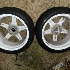 enkei pf05 ホワイト 2本 17インチ 114.3 ドリケツの画像