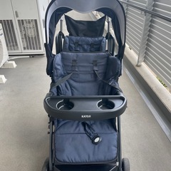 カトージ 二人でゴー ベビーカー（レインカバー付き）の画像
