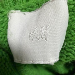 H&M グリーンニット　フリーサイズの画像