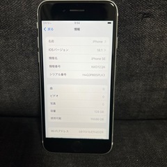 極美品　iPhone SE 第2世代　128GB ホワイト　SIMフリーの画像