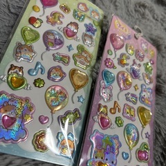 ぷくキラシール　らびちゃん　ハムちゃんの画像