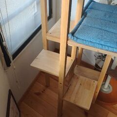 北欧風キャットタワー（天然木）の画像