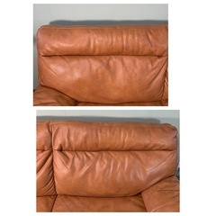 【お求めやすくなってます】ニトリ　本革ソファー　の画像