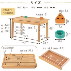 1月末まで出品 yamatoya buono子供用机 キッズデスク チェア 1歳半～5歳頃の画像