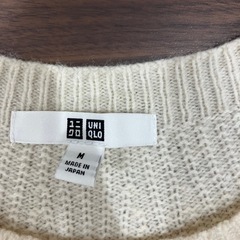 ユニクロ　セーター　白　ホワイト　ユニクロ　レディース　Mサイズの画像