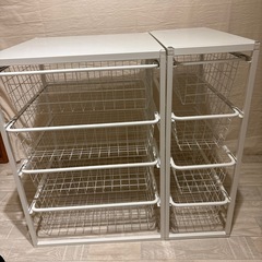 IKEAのスチール棚　2個セット
の画像