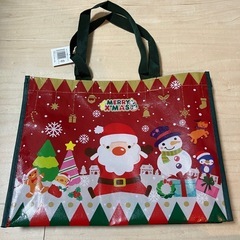 【新品未使用】クリスマス　サンタ　レッスンバッグの画像