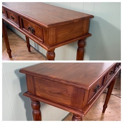 アンティーク調　木製コンソールテーブルの画像