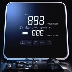 【新品】電動空気入れ 自転車 空気入れ タイヤ空気圧検知 エアポンプ LED懐中ライトの画像