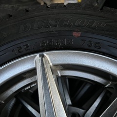 155/65R13, ダンロップ,2023年,4本,アルミホイルセットの画像
