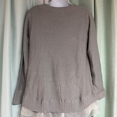 luciole グレー ケーブルニット セーター M☆の画像