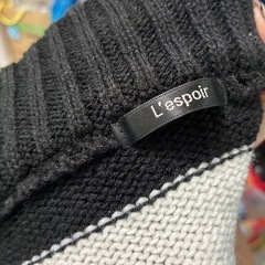 L'espoir ボーダーニット Vネック　ワンピースの画像