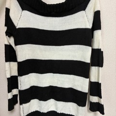 L'espoir ボーダーニット Vネック　ワンピースの画像