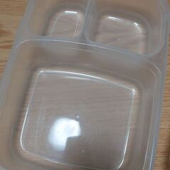 【値下げ済】電子レンジOK 3COINS　作り置きランチボックス2個セットの画像