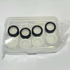 コンタクトレンズ 着脱用ツール ケース ボックス×1　洗浄液入れ×1　ピンセットスティック×1　コンタクトレンズケース×4の画像