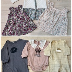 【petit mainダウン】女の子　子供服　まとめ売り　70〜90  スノーウエア　フリースの画像