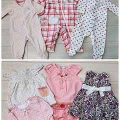 【petit mainダウン】女の子　子供服　まとめ売り　70〜90  スノーウエア　フリースの画像