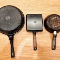 フライパン 3種類　ガスコンロ用の画像