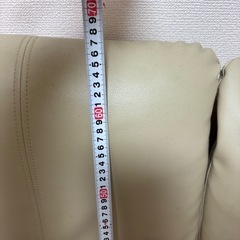 3人掛け 革ソファーの画像