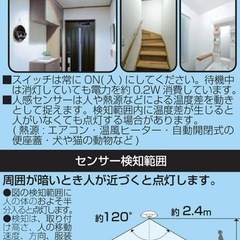 通常の半額以下！人感センサー付　昼光色！の画像