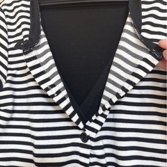 Mサイズ ボーダー ワンピース授乳服の画像