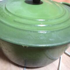 ル・クルーゼ　LE CREUSET　お鍋　ホーロー　緑の画像