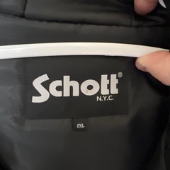 今月限定　取引希望　Schott Bros. フード付きダウンジャケット 2XL ブラックの画像