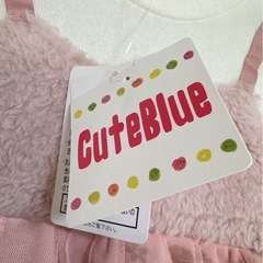 新品未使用 タグ付き ピンクと白のフリルワンピース 80cmの画像