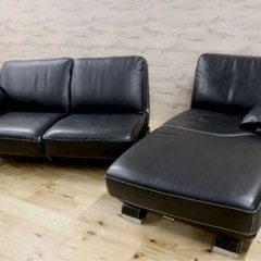 大塚家具 LS8 三人掛けソファ オットマン付きの画像