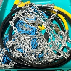 ２点セット未使用&used 雪道楽Q2特殊合金鋼タイヤチェーン　ジャッキアップ不要　 雪道楽QⅡ YQ204の画像