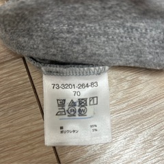 ホットビスケッツ(ミキハウス)グレーレギンス　70cmの画像