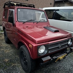 ジムニー　JA11V  希少レッド　ルーフキャリア付　車検付きの画像