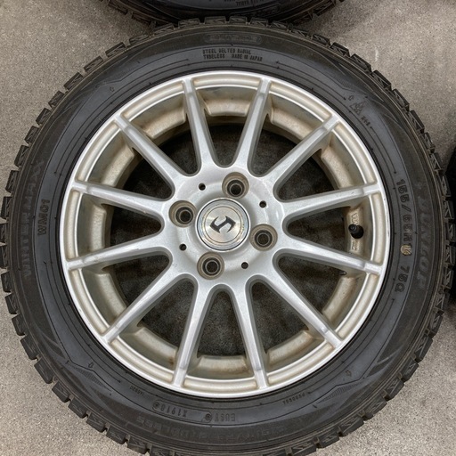 スタッドレス　155/65R14  18年製ダンロップ　バリ山