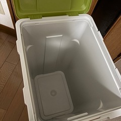 新輝合成 トンボ ゴミ箱 連結可能 45リットル グリーン 幅31×奥行39×高さ57.5cm 蓋付き 分別 丈夫 日本製の画像