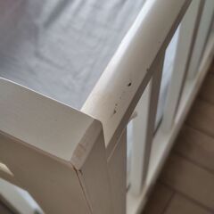 ベビーベッド(アリス)白、モビール、アーム、オルゴールセットの画像