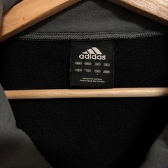 adidas フリースジャケット ブラックLサイズの画像