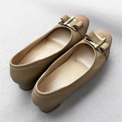 リズラフィーネ パンプス 24cm リボン スクエアトゥ ラメ フォーマル 通勤 オフィス 仕事用 フォーマル セレモニーの画像