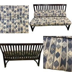 90s【オールドカリモク/ダイニングセット/ダイニングテーブル ベンチソファー チェア2脚】カリモク家具 ヴィンテージ家具の画像