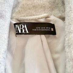 ZARA レディース　グレー ロング　チェスターコートの画像