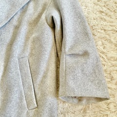 ZARA レディース　グレー ロング　チェスターコートの画像