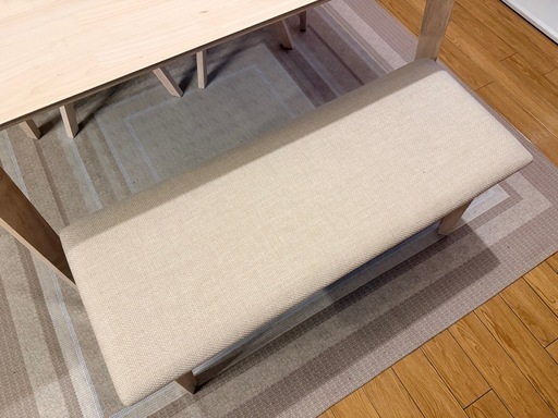 【〆】ダイニングセット 幅120cm 【4点セット】　ベンチほぼ未使用