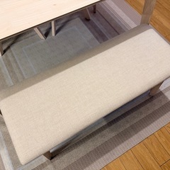 【〆】ダイニングセット 幅120cm 【4点セット】　ベンチほぼ未使用の画像