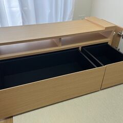 美品 高野木工 テレビボード イーズ EASE 120（ナチュラル）の画像