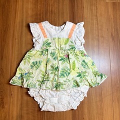 ガーゼ素材の甚平ロンパース　65サイズの画像