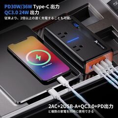 未使用 車用インバーター 300W シガーソケット DC12VをAC100Vに変換の画像