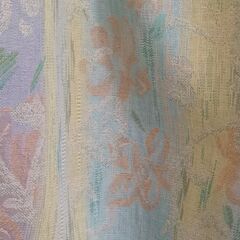 スミノエ　2枚組カーテン　腰高窓用　花柄　の画像