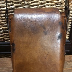 ヴィンテージバッグ 本革 レトロ ショルダーバッグの画像