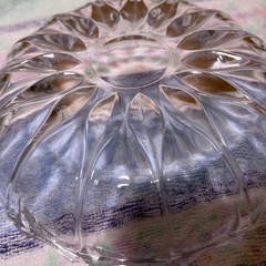 昭和レトロ　レトロポップ花柄　グラス　カットガラス　皿　食器の画像