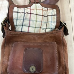 COACH コーチ レザー ショルダーバッグ 斜め掛けショルダー 茶 ブラウンの画像