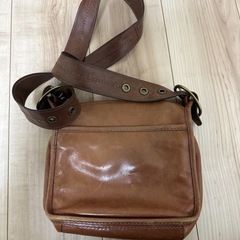COACH コーチ レザー ショルダーバッグ 斜め掛けショルダー 茶 ブラウンの画像